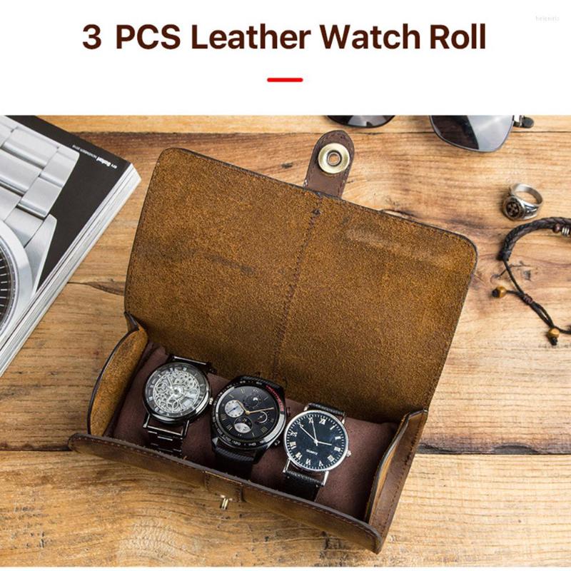 Watch Boxes High Quality Vintage Rectangle Box Creative Round Buckle Leather Storage Three Pack Travel Portable Case Stand Roll
Watch Boxes High Quality Vintage Rectangle Box Creative Round Buckle Leather Storage Three Pack Travel Portable Case Stand Roll