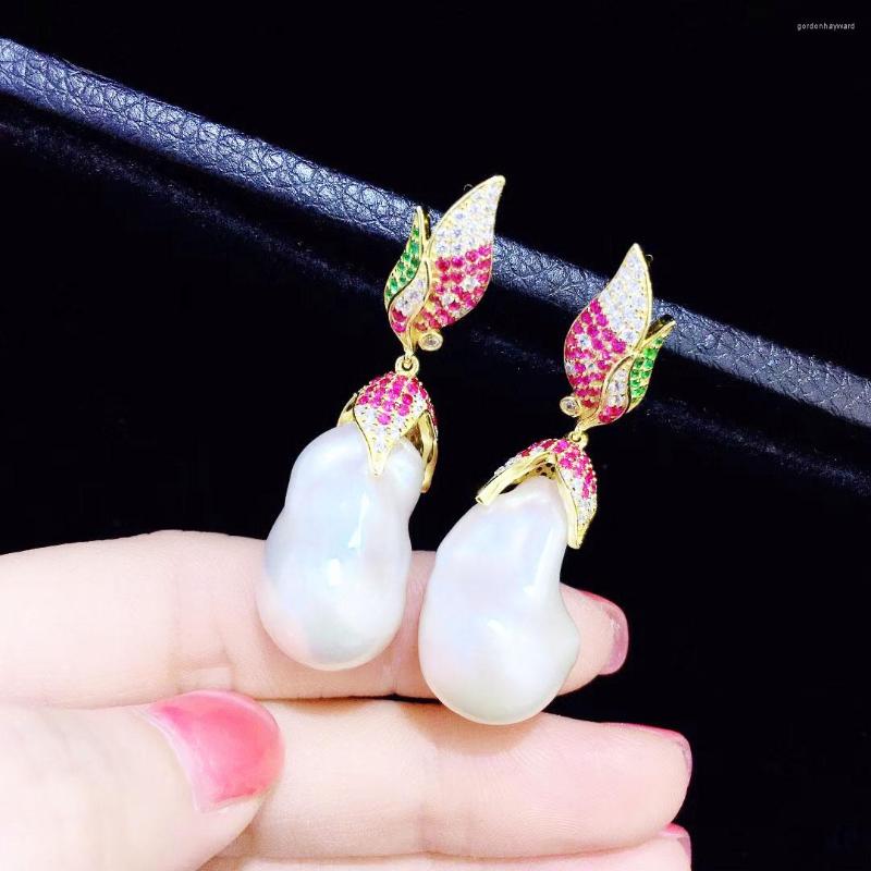 Dangle Earrings Colorful Tulip Design Keshi Pearl S925 Flora Baroque Luxury Jewelry Gift
Dangle Earrings Colorful Tulip Design Keshi Pearl S925 Flora Baroque Luxury Jewelry Gift