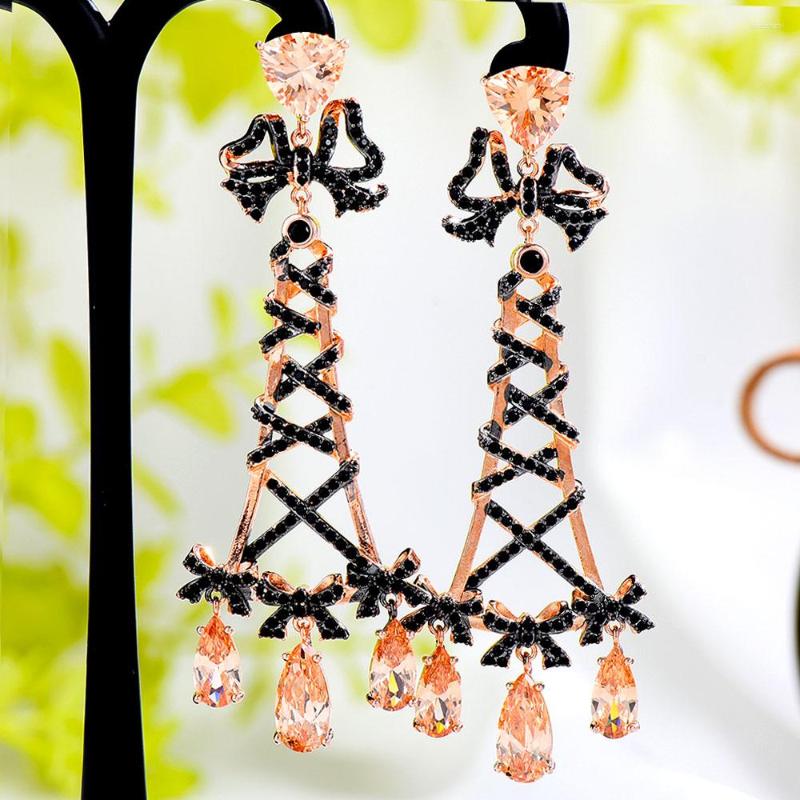 Dangle Earrings GODKI Trendy Long Bowknots Earring For Women Wedding Full Micro Cubic Zircon High Jewelry Dubai Bridal
Dangle Earrings GODKI Trendy Long Bowknots Earring For Women Wedding Full Micro Cubic Zircon High Jewelry Dubai Bridal
