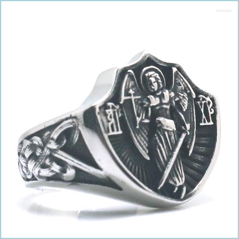 Cluster Rings Cluster Rings Unisex Cross Saint Michael 316L Stainless Steel Est Shield Ring Drop Delivery 2022 Jewelry Dhk7F
Cluster Rings Cluster Rings Unisex Cross Saint Michael 316L Stainless Steel Est Shield Ring Drop Delivery 2022 Jewelry Dhk7F