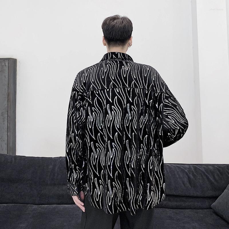 Men's Casual Shirts Sequin Men Pattern Long Sleeve Shirt Fashion Single Breasted Lapel Oversize Black Blouse 2022 Spring Design Top 2A0541
Men's Casual Shirts Sequin Men Pattern Long Sleeve Shirt Fashion Single Breasted Lapel Oversize Black Blouse 2022 Spring Design Top 2A0541