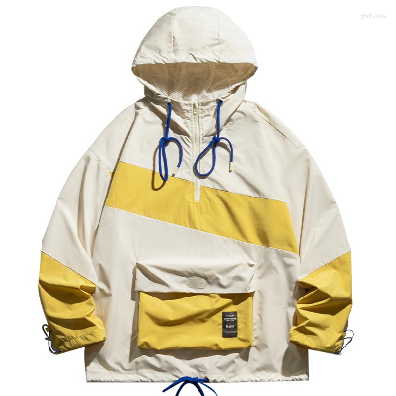 Men's Jackets Hip Hop Hoodie Loose Jacket Men Color Block Patchwork Windbreaker Cargo 2022 Large Pocket Pullover Half Zipper Coat, Yellow
Men's Jackets Hip Hop Hoodie Loose Jacket Men Color Block Patchwork Windbreaker Cargo 2022 Large Pocket Pullover Half Zipper Coat, Yellow