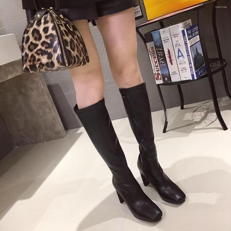 Boots Round Toe Women Fashion Knee High Heels Stretch Sock Booties Side Zipper Black Beige 2022 Arrivals Dress Shoes 35-39
Boots Round Toe Women Fashion Knee High Heels Stretch Sock Booties Side Zipper Black Beige 2022 Arrivals Dress Shoes 35-39