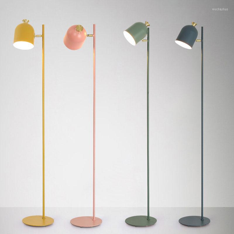 Lamps Floor Classic Creative Light Macaron Wrought Iron Vertical Lamp For Living Room/ Bedroom/study Room