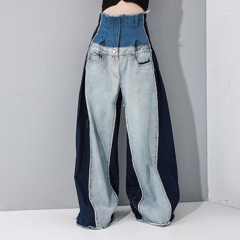 Women' Jeans Women' Wide Leg Denim Trousers Baggy Daddy Pants Contrast Spliced High Waist Loose Cowboy Hip Hop Street Plus Size Jean, Blue
Women' Jeans Women' Wide Leg Denim Trousers Baggy Daddy Pants Contrast Spliced High Waist Loose Cowboy Hip Hop Street Plus Size Jean, Blue