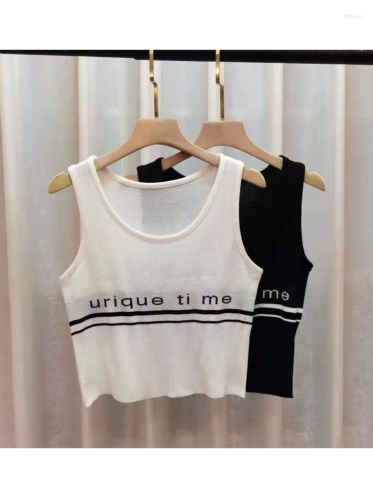 Women's Tanks Heliar Women Patchwork Letter Tank Top Off Shoulder Tops Round Neck Female Slim Casual Summer 2022, Black
Women's Tanks Heliar Women Patchwork Letter Tank Top Off Shoulder Tops Round Neck Female Slim Casual Summer 2022, Black