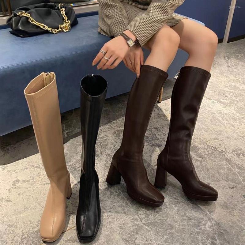 Boots Round Toe Women Knee High Heels 2022 Arrivals Back Zipper Black Beige Brown Party Pumps Dress Shoes Woman
Boots Round Toe Women Knee High Heels 2022 Arrivals Back Zipper Black Beige Brown Party Pumps Dress Shoes Woman