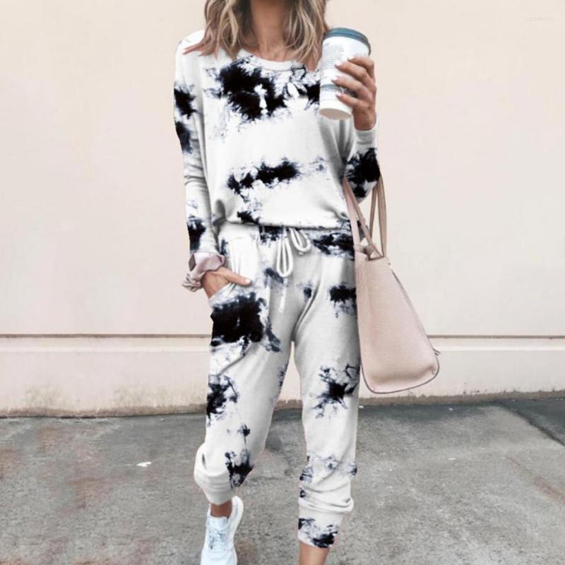 Women's Two Piece Pants Fashion Sporty Outfit O-Neck Loose Fall Winter Tie Dye Long Sleeve Sweatshirt Set, Black
Women's Two Piece Pants Fashion Sporty Outfit O-Neck Loose Fall Winter Tie Dye Long Sleeve Sweatshirt Set, Black