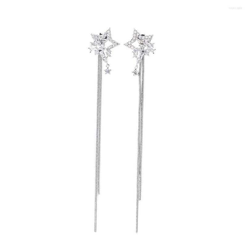 Dangle Earrings Star Tassel Charm Elegant Gift White Gold Filled Prettry Women All-match Jewelry
Dangle Earrings Star Tassel Charm Elegant Gift White Gold Filled Prettry Women All-match Jewelry