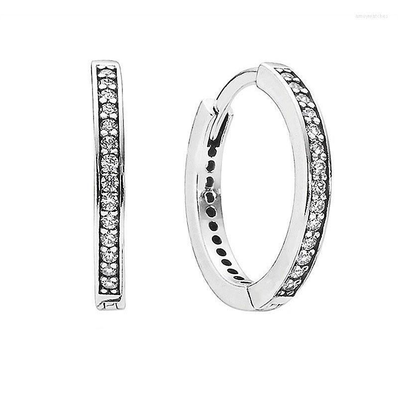 Hoop Earrings 925 Sterling Silver Clear CZ Signature Heart For Women Wedding Statement Jewelry Party Gift Brincos 
Hoop Earrings 925 Sterling Silver Clear CZ Signature Heart For Women Wedding Statement Jewelry Party Gift Brincos