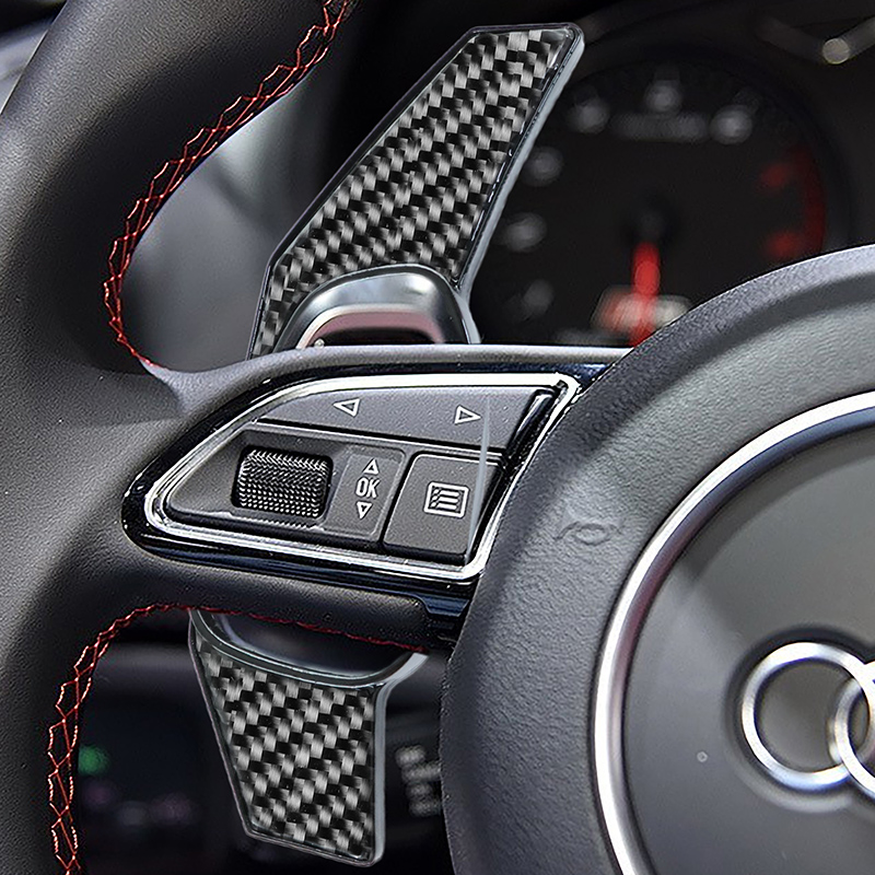 Shift Fork For Audi RS4 RS3 RS5 Q3 Q8 RS6 RS7 R8 TT Steering Wheel Shift Paddle Interior Trim Patch Extended Sports ABS Carbon Fiber 
Shift Fork For Audi RS4 RS3 RS5 Q3 Q8 RS6 RS7 R8 TT Steering Wheel Shift Paddle Interior Trim Patch Extended Sports ABS Carbon Fiber