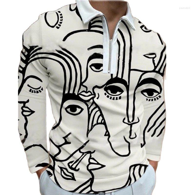 Men's Polos 2022 Spring Autumn Face Printed Men Polo Shirt Long Sleeve Business Clothes Luxury, Cspls-15
Men's Polos 2022 Spring Autumn Face Printed Men Polo Shirt Long Sleeve Business Clothes Luxury, Cspls-15
