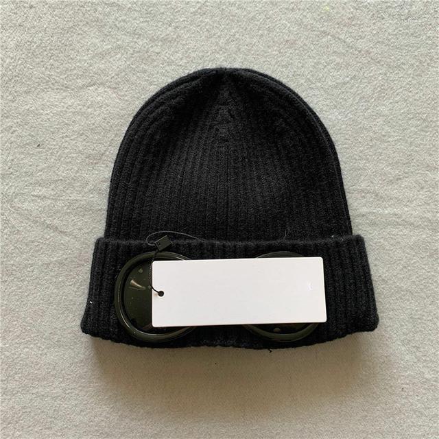 Beanies Winter Glasses Hat Men CP Ribbed Knit Lens Beanie Hip Hop Knitted Hats cp caps