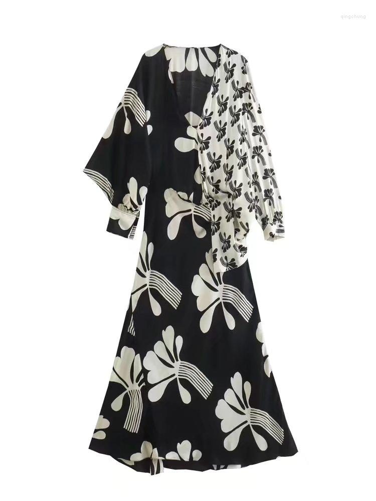 Casual Dresses WXWT 2022 Fashion Women Autumn Print Dress Sexy V Neck Long Sleeve Ladies High Street A-Line Maxi OZZ1677, Black
Casual Dresses WXWT 2022 Fashion Women Autumn Print Dress Sexy V Neck Long Sleeve Ladies High Street A-Line Maxi OZZ1677, Black