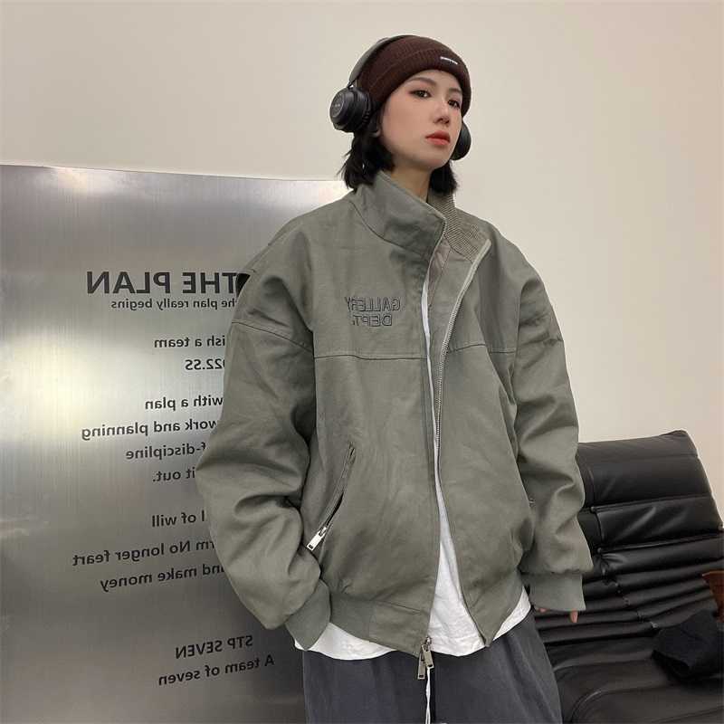 Galleryes Designer Jackets dept Trendy Depot Embroidered Letter Stand Collar Jacket American Street Thickened Warm Loose Flyer Wrap 4Z9Y, Gray-green
Galleryes Designer Jackets dept Trendy Depot Embroidered Letter Stand Collar Jacket American Street Thickened Warm Loose Flyer Wrap 4Z9Y, Gray-green