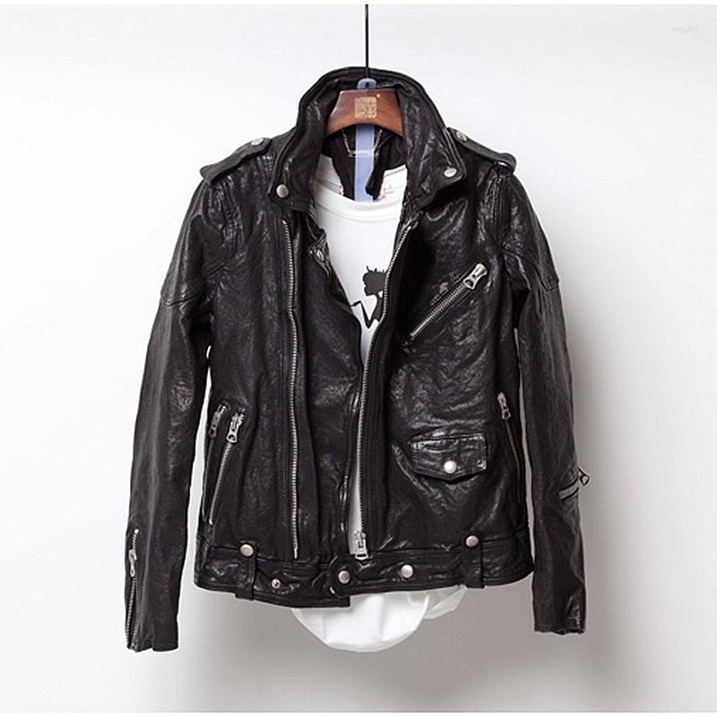 Women's Jackets Motorcycle Jacket Women Tanned Sheepskin 9 Colors Leather Coat Zipper Long Sleeves Pockets Classic Design Fashion, Picture shown
Women's Jackets Motorcycle Jacket Women Tanned Sheepskin 9 Colors Leather Coat Zipper Long Sleeves Pockets Classic Design Fashion, Picture shown