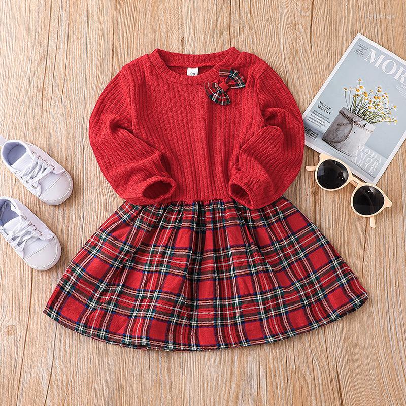Girl Dresses European And American Little Round Neck Long Sleeve Plaid Skirt Girls' Christmas Day Bow Splicing Dress, Black
Girl Dresses European And American Little Round Neck Long Sleeve Plaid Skirt Girls' Christmas Day Bow Splicing Dress, Black