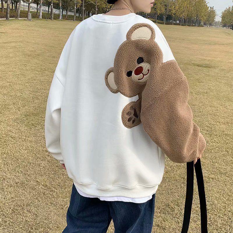 Women's Hoodies Women's & Sweatshirts Korean Style Chic Cute Bear Fall O-neck Loose Long Sleeve All-match Pullover Tops Simple Casual, White(solid)
Women's Hoodies Women's & Sweatshirts Korean Style Chic Cute Bear Fall O-neck Loose Long Sleeve All-match Pullover Tops Simple Casual, White(solid)