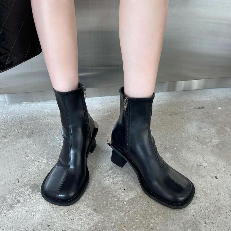 Boots Round Toe Women Ankle Side Zipper Fashion Winter Party Pumps Square Mid Heels Black Grey White Size 35-39
Boots Round Toe Women Ankle Side Zipper Fashion Winter Party Pumps Square Mid Heels Black Grey White Size 35-39