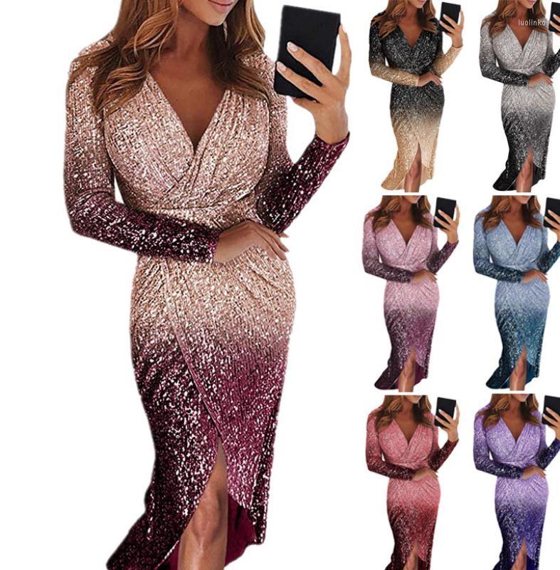 Casual Dresses YGhan Women Sexy Irregular Evening With Long Sleeves And Color-Changing Sequins Fishtail Dress, Black
Casual Dresses YGhan Women Sexy Irregular Evening With Long Sleeves And Color-Changing Sequins Fishtail Dress, Black