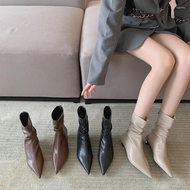 Boots Fashion Women Ankle Pointed Toe Sock Stretch Black Brown Beige Back Zipper Gladiator Elastic Band Thin Low Heels
Boots Fashion Women Ankle Pointed Toe Sock Stretch Black Brown Beige Back Zipper Gladiator Elastic Band Thin Low Heels