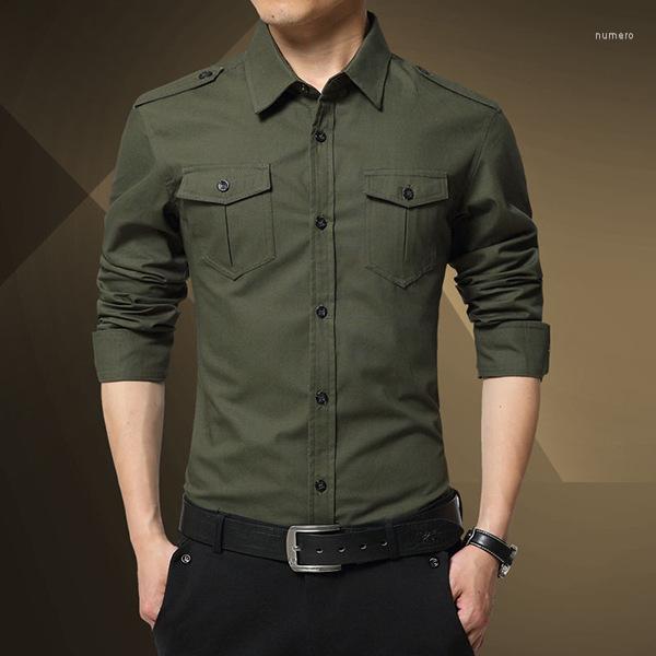 Men's Casual Shirts Men's Long Sleeve Military Style Slim Double Pocket Versatile, Black
Men's Casual Shirts Men's Long Sleeve Military Style Slim Double Pocket Versatile, Black