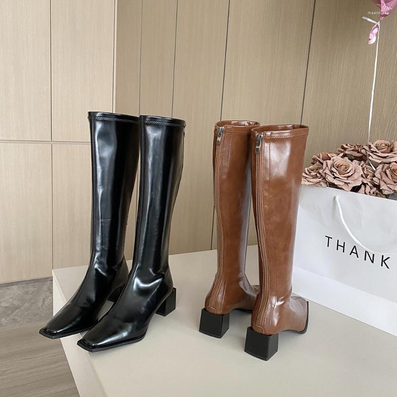 Boots Fashion Women Knee High Square Toe Black Brown Mid Heels Back Zipper Winter Knight Booties Woman Size 35-39
Boots Fashion Women Knee High Square Toe Black Brown Mid Heels Back Zipper Winter Knight Booties Woman Size 35-39