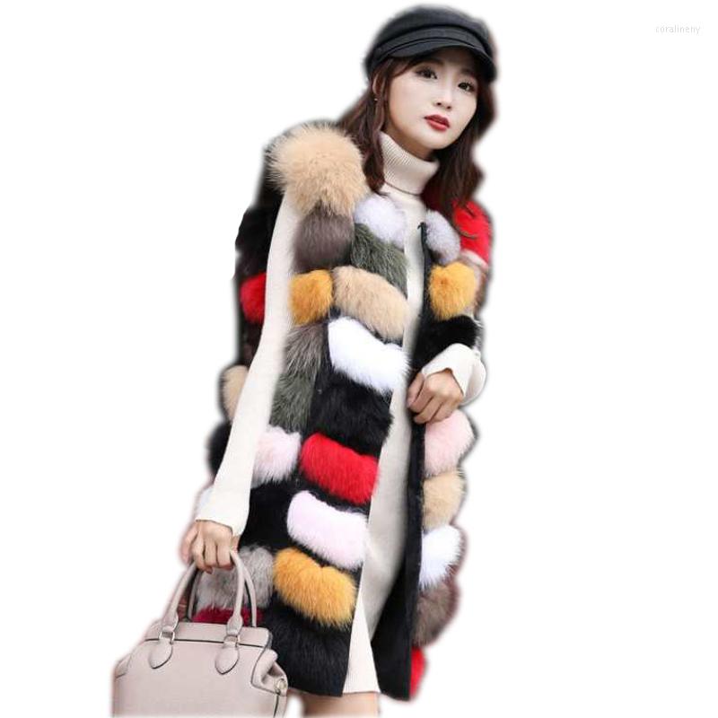 Women's Vests Multicolor Long Natural Fur Coat Genuine Vest Winter Real Seamless Stitching Luxury Clothing, Multi
Women's Vests Multicolor Long Natural Fur Coat Genuine Vest Winter Real Seamless Stitching Luxury Clothing, Multi