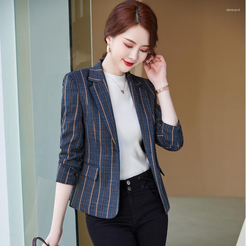 Women' Suits Women' Jacket Fashion One Button Slim Striped Coat OL Styles Autumn Winter Blazers For Women Business Work Blazer Outwear, Red brown striped
Women' Suits Women' Jacket Fashion One Button Slim Striped Coat OL Styles Autumn Winter Blazers For Women Business Work Blazer Outwear, Red brown striped