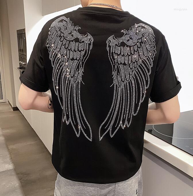 Men's T Shirts Fitness T-shirt Street Rhinestones Fashion Clothes Casual Men Oversize Tshirts, Black
Men's T Shirts Fitness T-shirt Street Rhinestones Fashion Clothes Casual Men Oversize Tshirts, Black