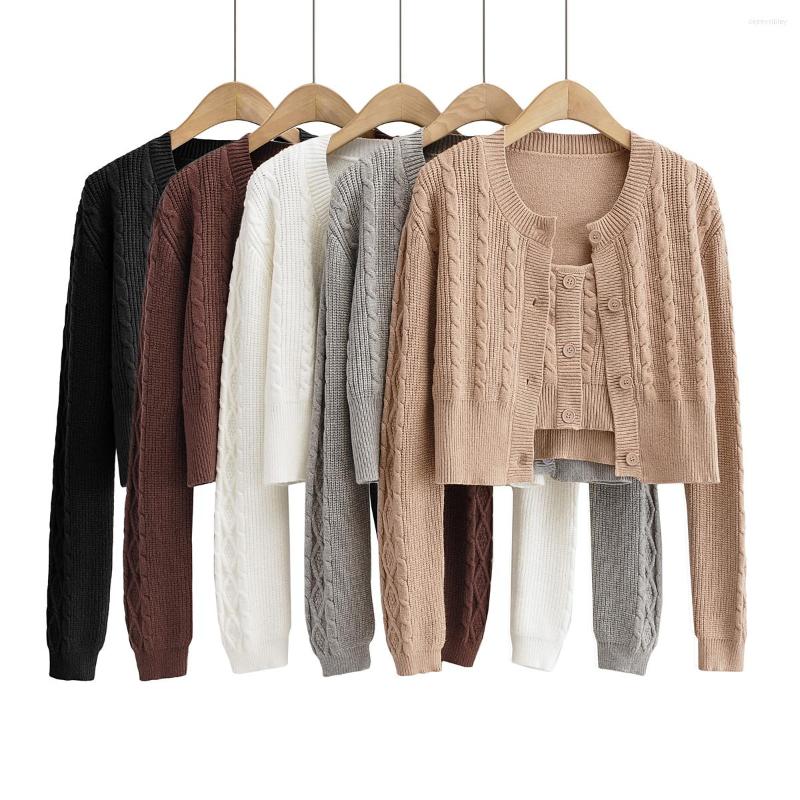 Women' Knits Fall Cropped Cardigan Women Vintage 2 Pieces Sweater With Camis Knit Sexy Crop Button Up Casual Long Sleeve, Black
Women' Knits Fall Cropped Cardigan Women Vintage 2 Pieces Sweater With Camis Knit Sexy Crop Button Up Casual Long Sleeve, Black