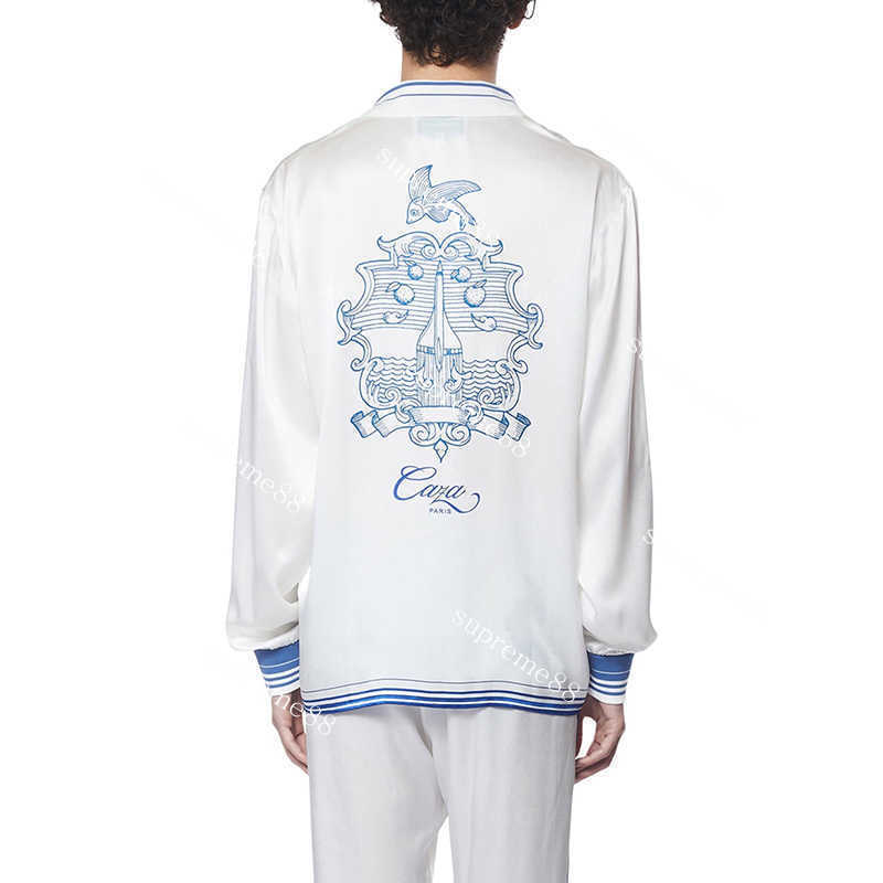 Casablanca 2023 Designer Shirt Minimalist Blue White Contrast Men and Women Holiday Twill Shirts casablanc, 01
Casablanca 2023 Designer Shirt Minimalist Blue White Contrast Men and Women Holiday Twill Shirts casablanc, 01