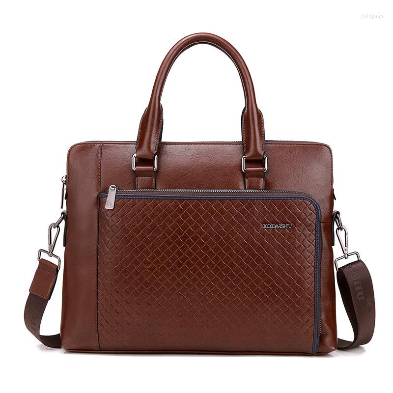 Briefcases 2022 Luxury Leather Business Men's Briefcase Plaid Male Fashion Shoulder Bag Men Messenger Boy Casual Tote Computer, Black
Briefcases 2022 Luxury Leather Business Men's Briefcase Plaid Male Fashion Shoulder Bag Men Messenger Boy Casual Tote Computer, Black