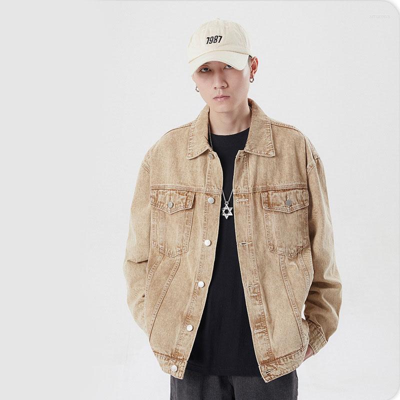 Men' Jackets Denim Jacket Men Casual Water Washing Vintage Jean Male Streetwear Solid Color Turn Down Collar Coats Man Jacktes, Gray
Men' Jackets Denim Jacket Men Casual Water Washing Vintage Jean Male Streetwear Solid Color Turn Down Collar Coats Man Jacktes, Gray