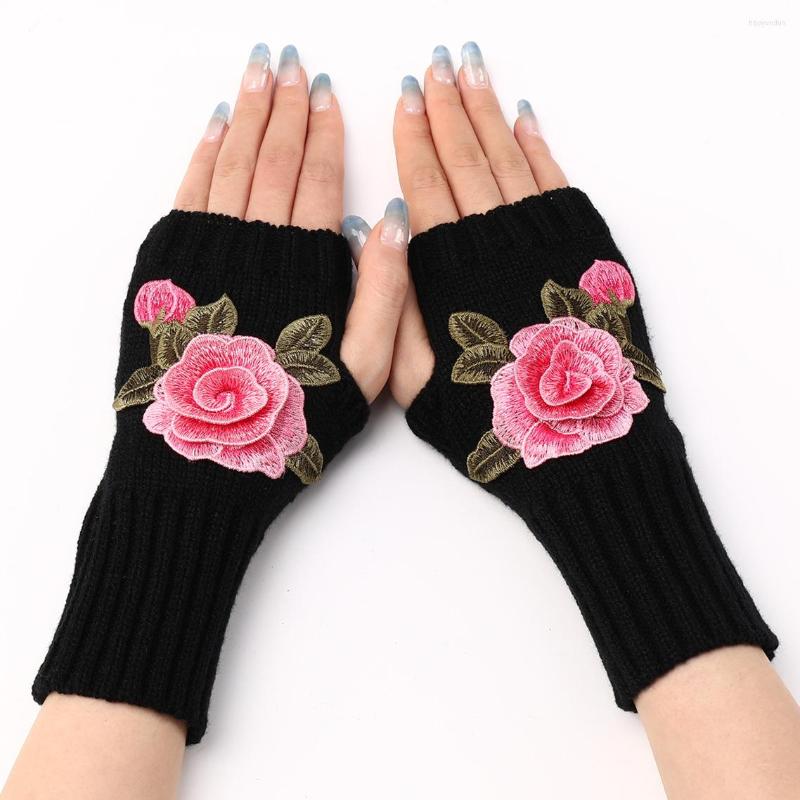 Five Fingers Gloves 2022 Autumn Winter Women's Short Fashion Embroidered Flower Knitted Wool Sleeves Warm Mittens Fingerless Women
Five Fingers Gloves 2022 Autumn Winter Women's Short Fashion Embroidered Flower Knitted Wool Sleeves Warm Mittens Fingerless Women
