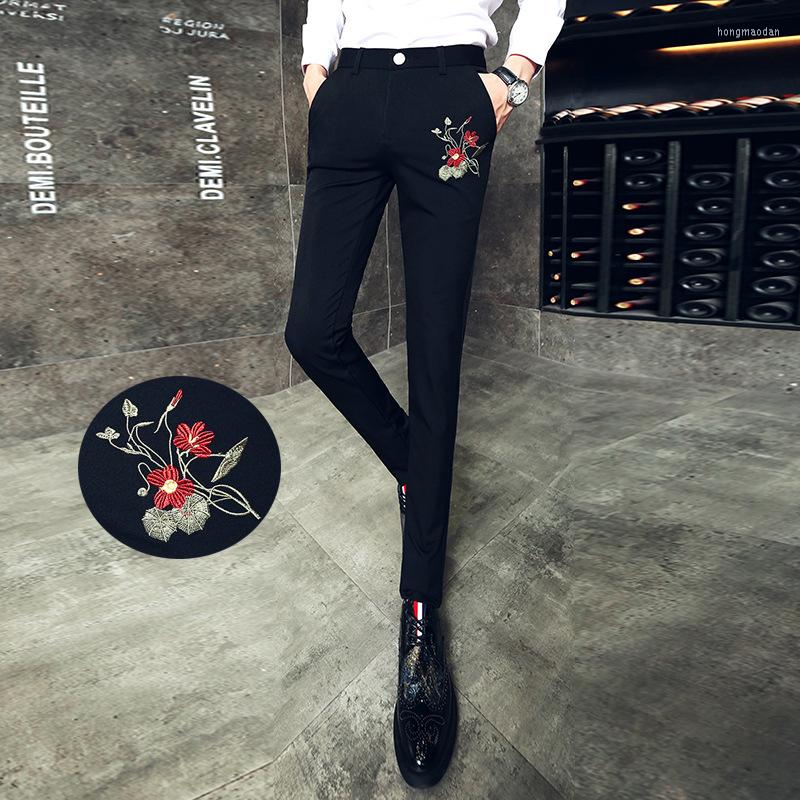 Men's Suits Embroidery Decor Men's Suit Pants Slim Straight Button Autumn Winter Velvet Warm Fashion Personality Korean Male Trousers, Black
Men's Suits Embroidery Decor Men's Suit Pants Slim Straight Button Autumn Winter Velvet Warm Fashion Personality Korean Male Trousers, Black