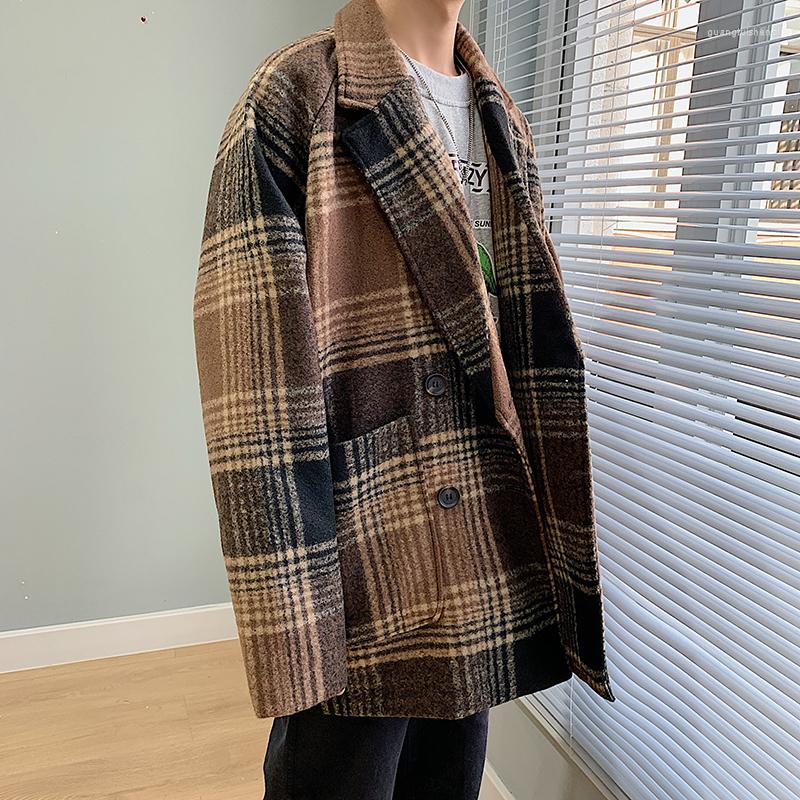 Men's Wool Plaid Woolen Coat Men's Fashion Retro Casual Jacket Men Streetwear Wild Loose Korean Long Mens Overcoat, Black
Men's Wool Plaid Woolen Coat Men's Fashion Retro Casual Jacket Men Streetwear Wild Loose Korean Long Mens Overcoat, Black