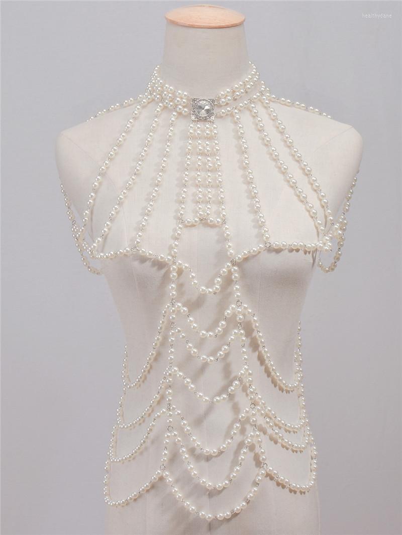 Choker European Hyperbole Multi-layers Pearls Necklace Vest Tops Breast Crop Body Chain Sexy Fringe Pearl Clubwear Wide
Choker European Hyperbole Multi-layers Pearls Necklace Vest Tops Breast Crop Body Chain Sexy Fringe Pearl Clubwear Wide