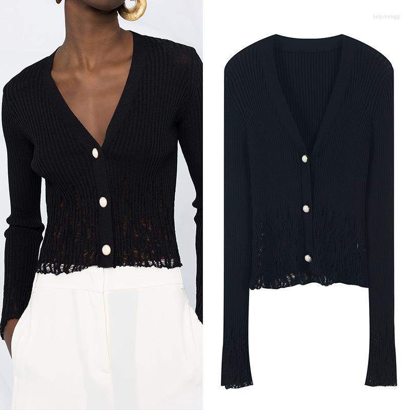 Women' Knits Women' & Tees 2022 Spring Autumn Summer Women Sweater Cardigans V-Neck Solid Black White Hollow Out Knit Crop Tops Long
Women' Knits Women' & Tees 2022 Spring Autumn Summer Women Sweater Cardigans V-Neck Solid Black White Hollow Out Knit Crop Tops Long