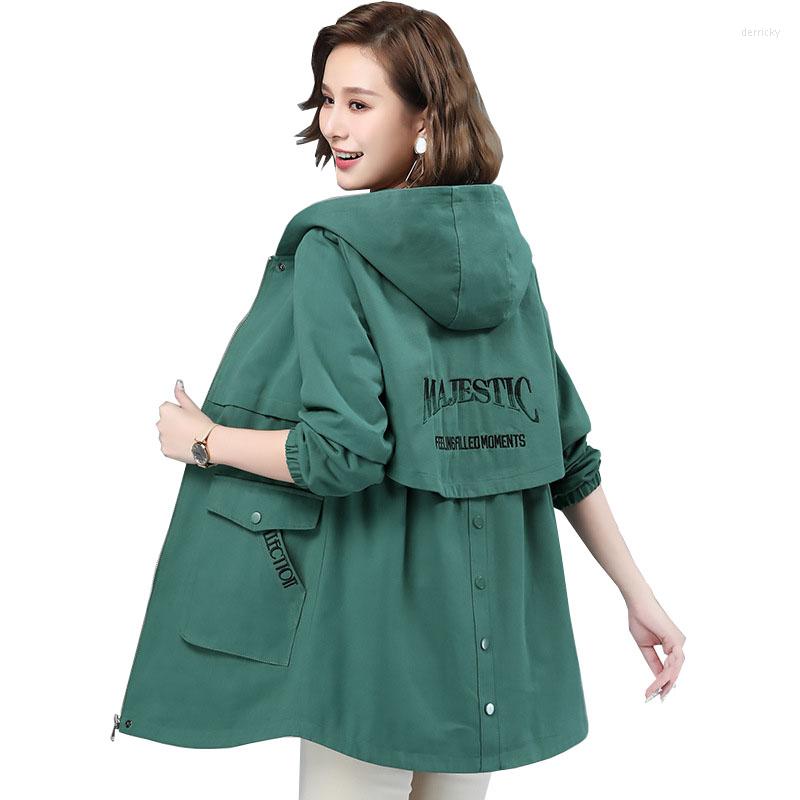 Women's Trench Coats Nice Women Windbreaker Spring Autumn Mid-length Loose Hooded Outerwear Female Coat Casual Ladies Basic, Green
Women's Trench Coats Nice Women Windbreaker Spring Autumn Mid-length Loose Hooded Outerwear Female Coat Casual Ladies Basic, Green