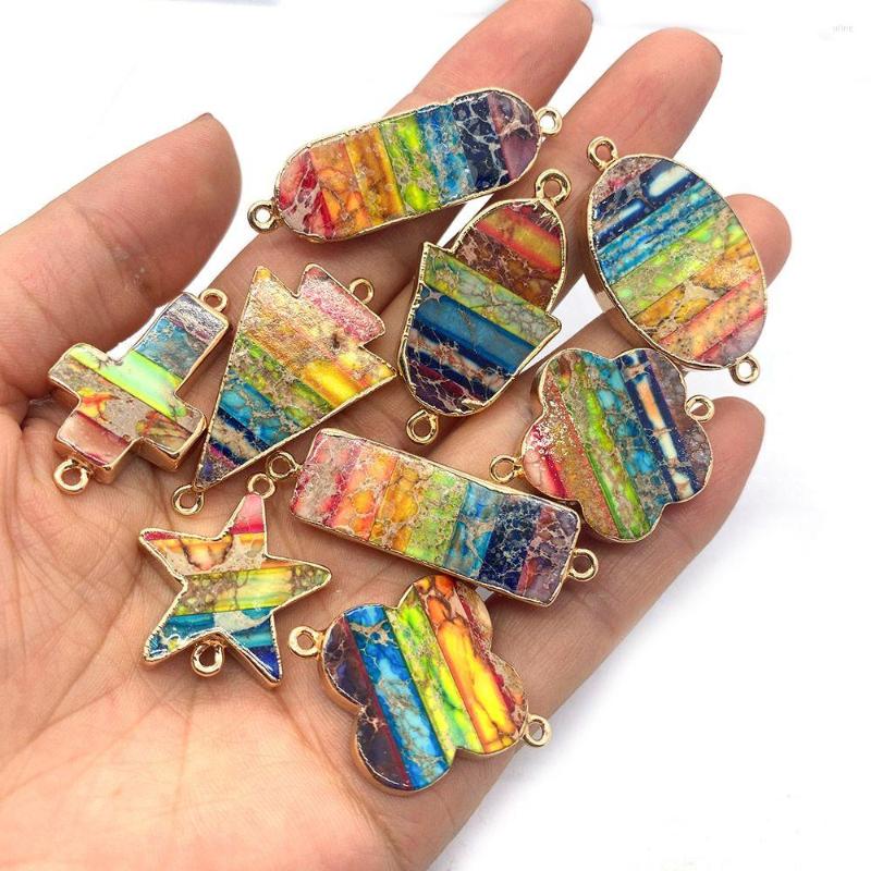 Charms Exquisite Natural Stone Seven Chakra Oval Pendant 13-44mm Double Hole Connector Charm Fashion DIY Necklace Earring Accessories
Charms Exquisite Natural Stone Seven Chakra Oval Pendant 13-44mm Double Hole Connector Charm Fashion DIY Necklace Earring Accessories