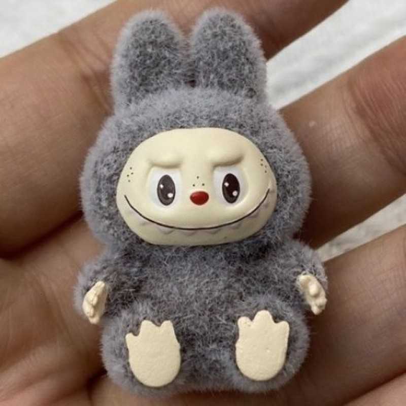 New Labubu Keychain Cartoon Creative 3D Doll Student Backpack Pendant Car Keychain Male Female Trend Gift M250419