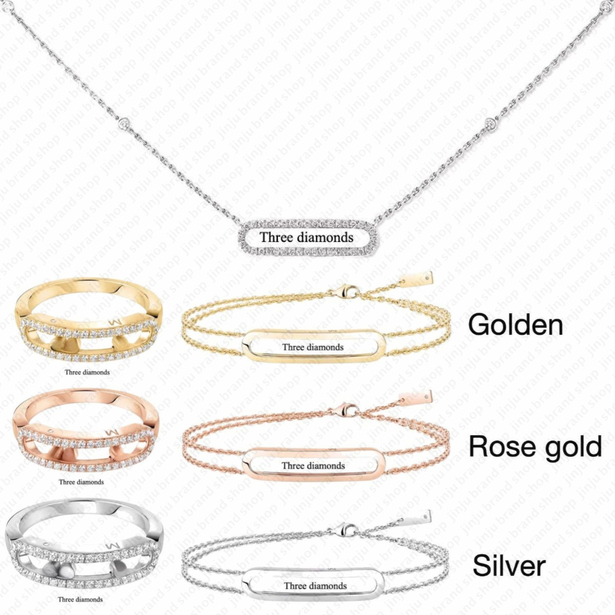 designer bracelets rings earrings necklaces jewelry set luxury jewlery 925 sterling silver slidable diamond necklace womens jewelry bracelet womens luxury ring