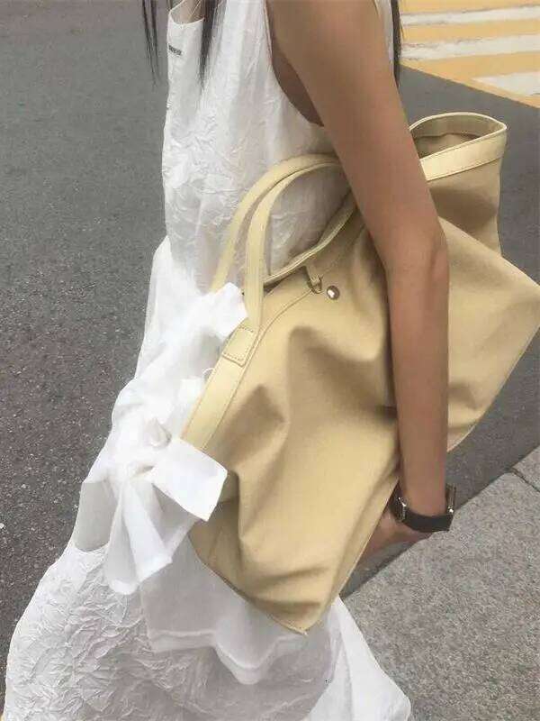 Large Capaci Cuter 2025 New Sle Student Class Tote Casual Single Oulder Bag Leisure Canvas Handbag