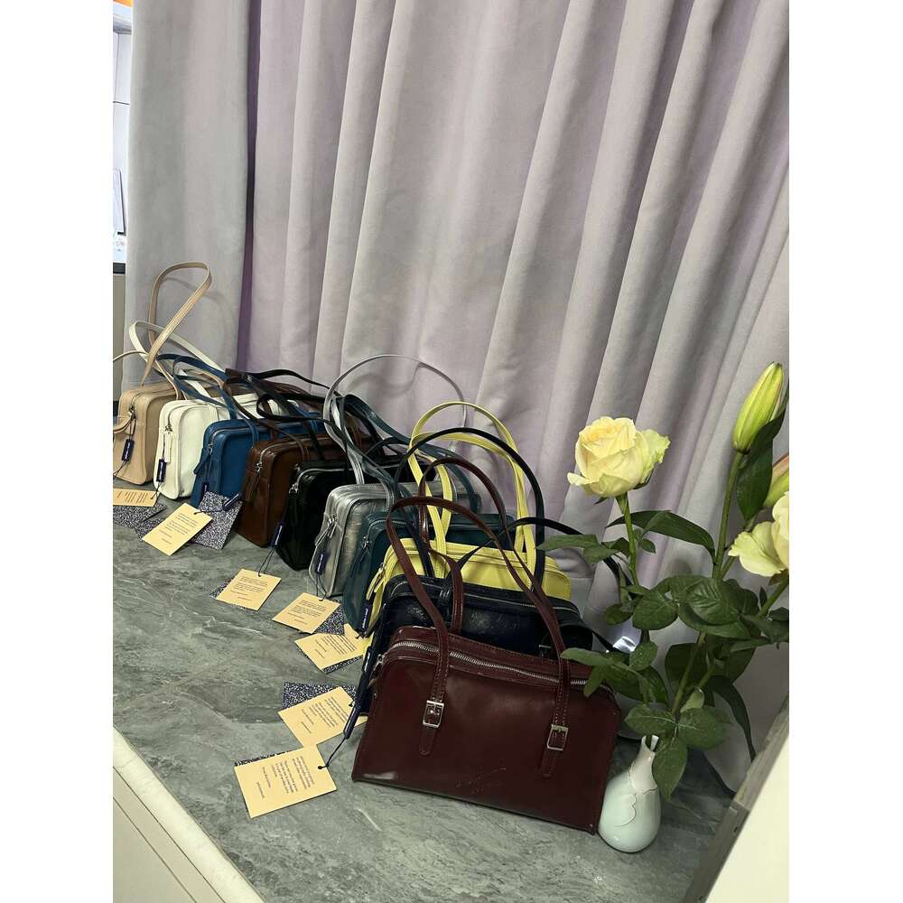 Paloma Wool Oil-Waxed Leather Oulder Tote Bag Briti Sle Casual Crossbody Handbag For Young Women Soft Square Ape