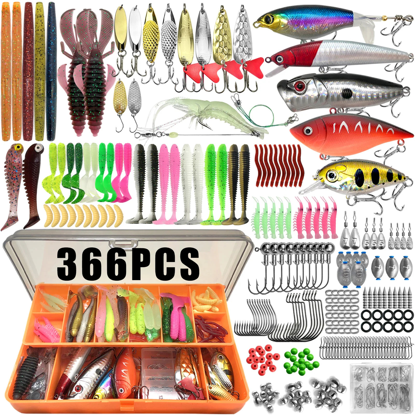 Fishing 8688136149366pcs Fishing Lure Kit For TroutPikeBass MultiLure Fishing Set Layered Tackle Pro Gear Tackle Box 250901