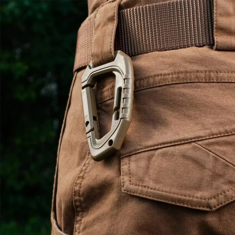 5pcs Plastic Tactical Carabiner Fast Spring Hard Hook Clip Dshape Ring Snap For Molle Accessories BackpackVestBelt 250901