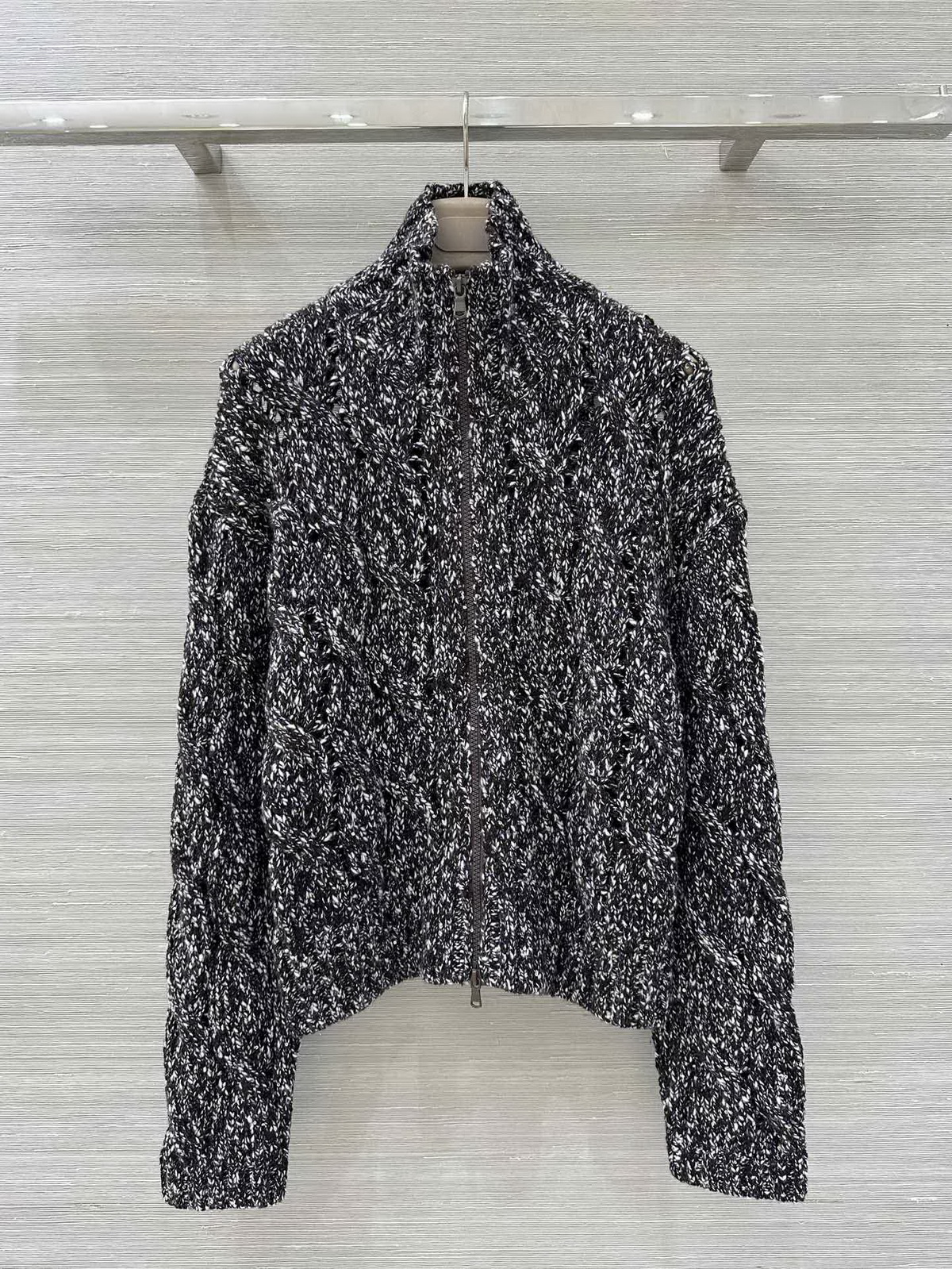 cardigan sweater sweater women designer sweater women cashmere Beaded yarn twisted cardigan with high collar cardigan designer woman sweater sweater women