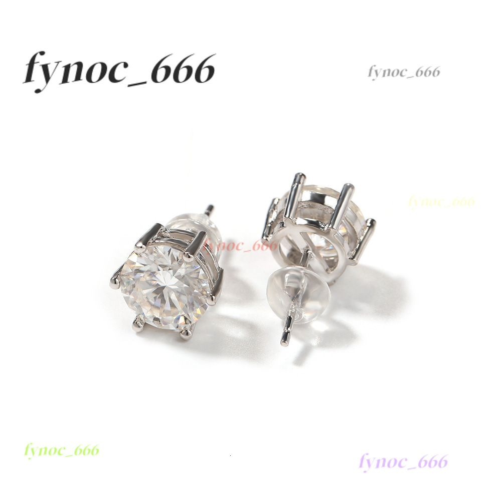 Classic Fine Jewelry Gra Certified Moissanite Jewelry Vvs Earrings Lifestyle Women Men Cuban Chain Stud Earrings Sterling Silver