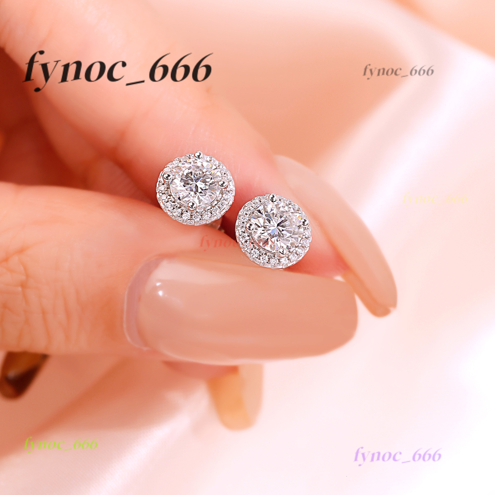 0.5ct GRA Moissanite Diamond Jewelry Simple Round Shape Single Stone 925 Silver Stud Earrings Fine Jewelry